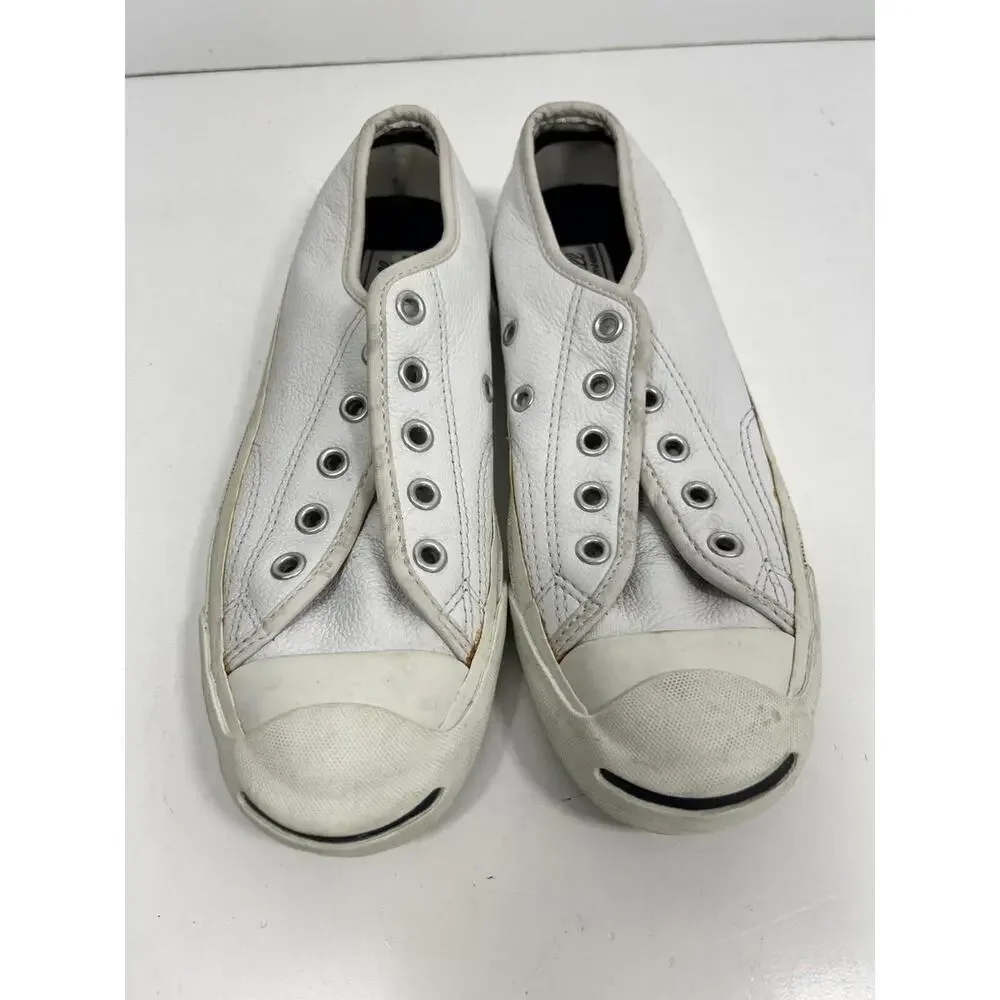 Converse Jack Purcell White Leather Low top Sneaker Men’s 3 Women’s 4.5